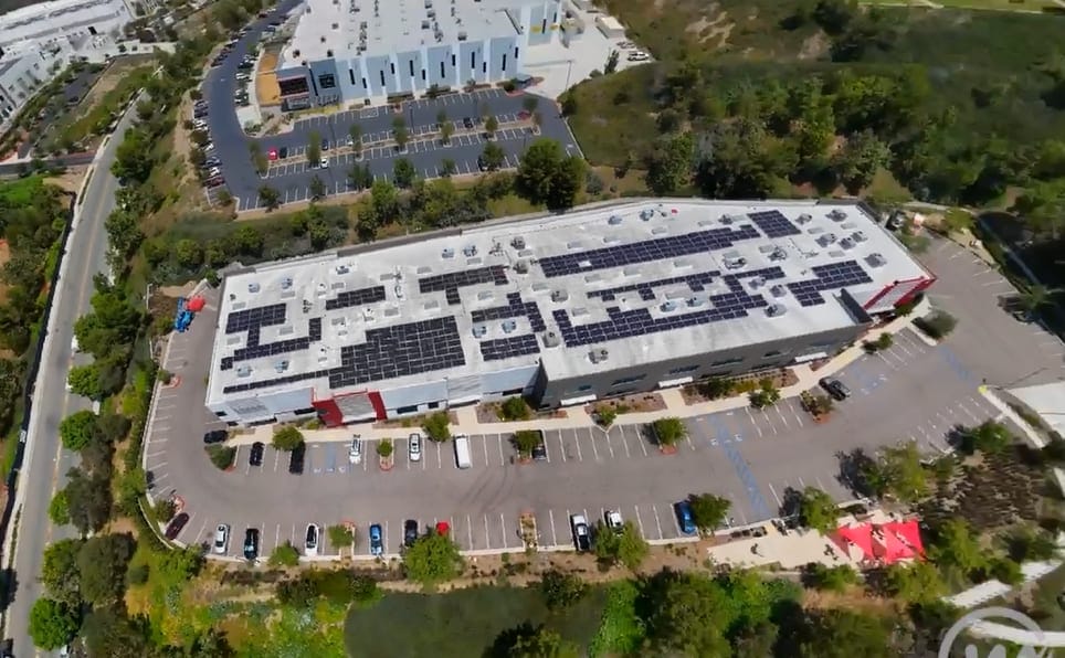 Rooftop solar on the 2810 Caribou office building in Carlsbad, California