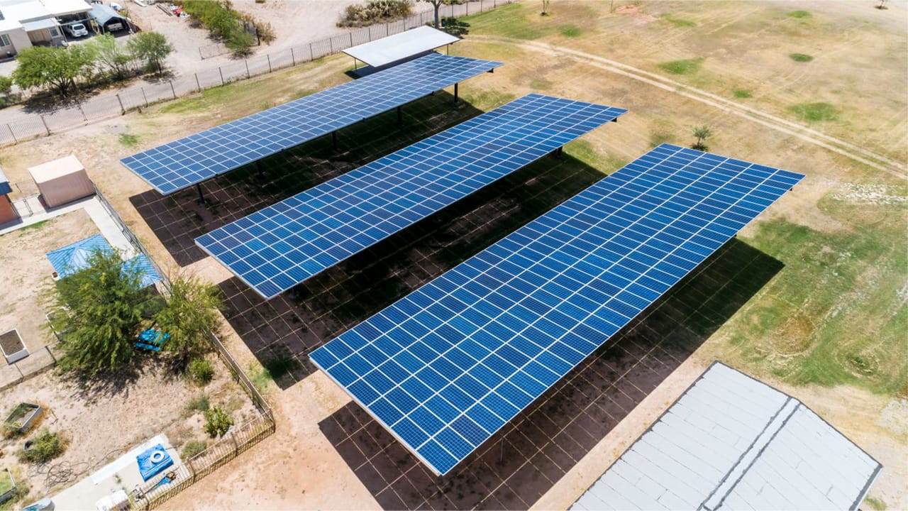 Santa Clara Elementary solar installation, Tucson