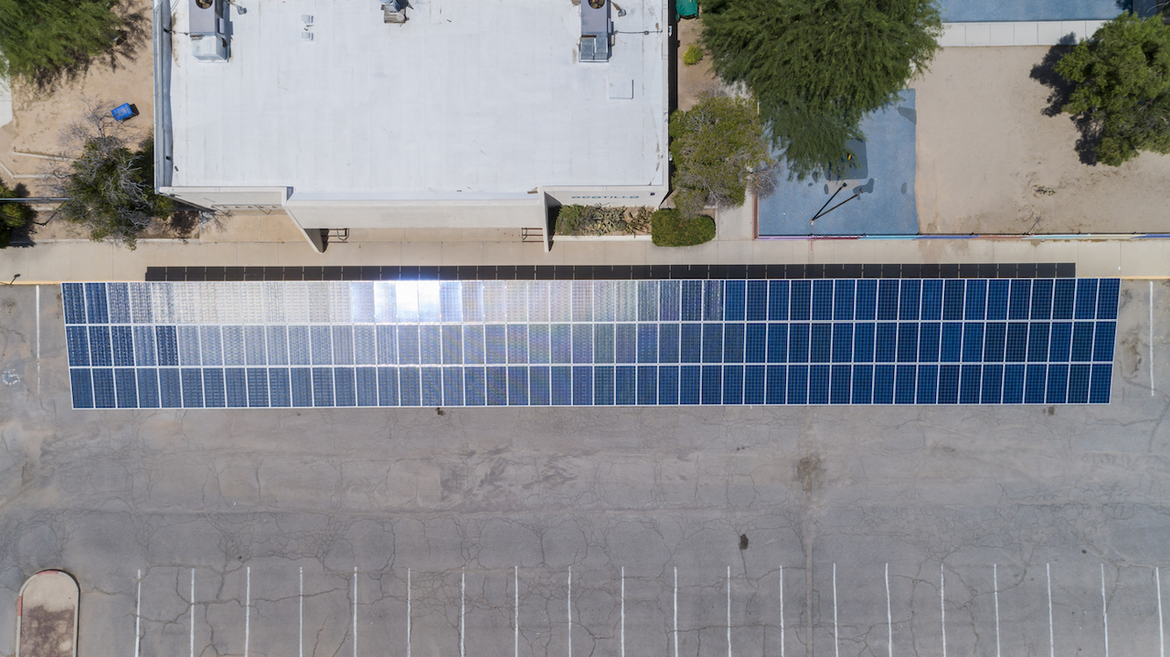 Semi Cantilever Solar Carports (single row covered parking)